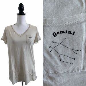 Michelle by Comune Gemini Zodiac Constellation Short Sleeve Tee Clay Size Small